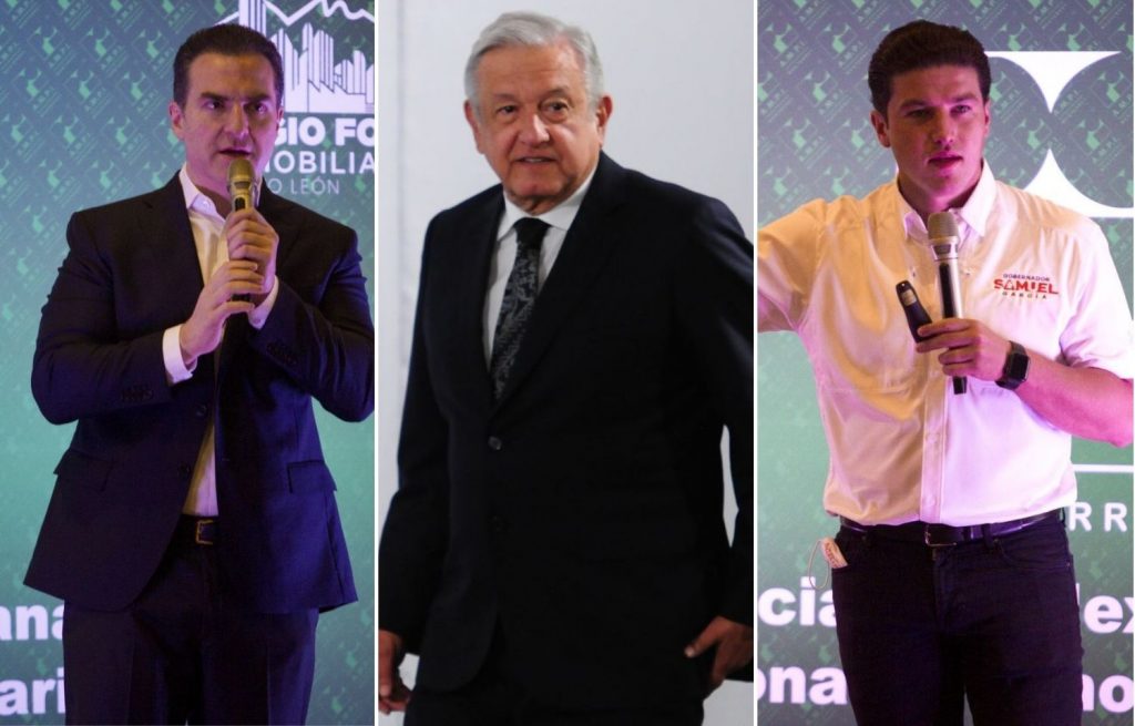 De la Garza, López Obrador y García