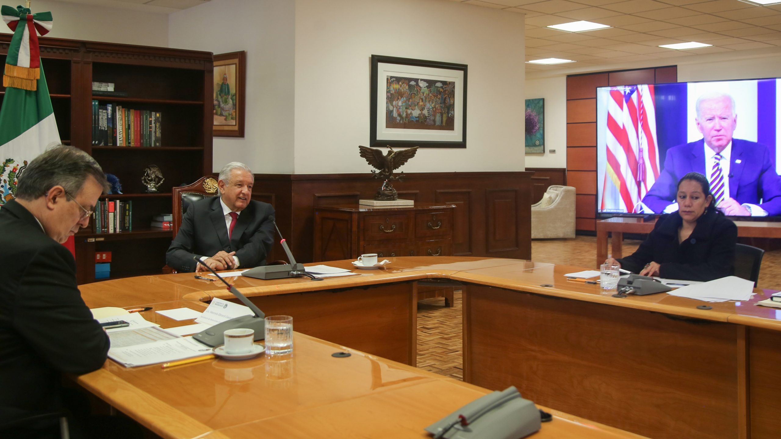 El presidente Andrés Manuel López Obrador y el canciller Marcelo Ebrard participaron en un Foro sobre Energía presidido por el presidente de Estados Unidos Joe Biden.