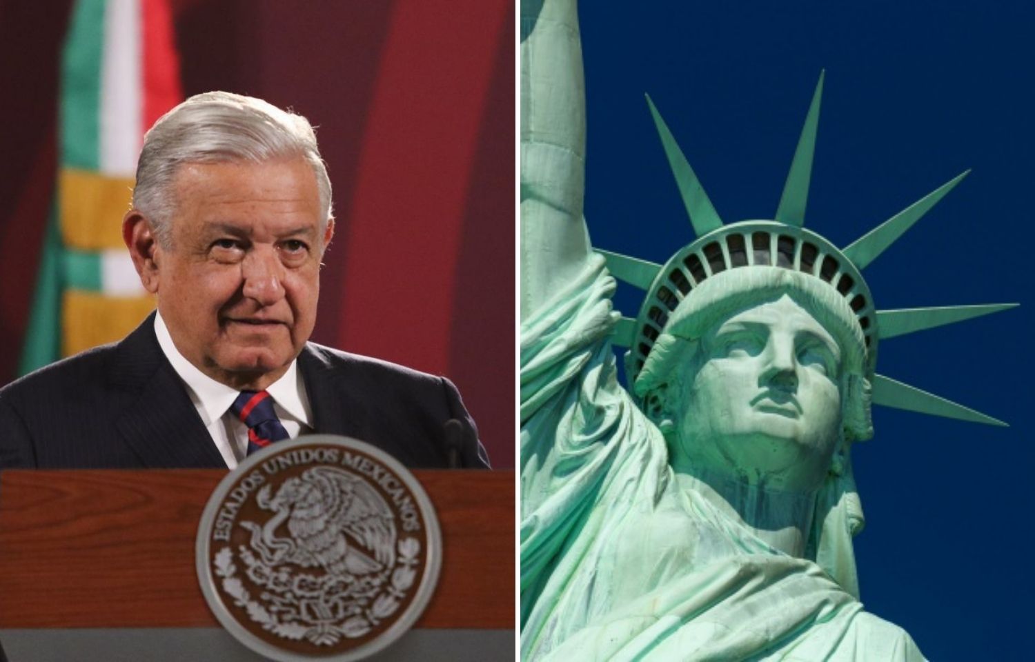 El presidente Andrés Manuel López Obrador propuso quitar la Estatua de la Libertad en Nueva York, Estados Unidos.